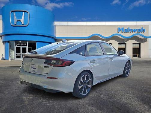 Platinum White Pearl 2026 Honda Civic Hybrid Sport Touring