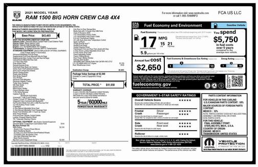 2021 RAM 1500 Big Horn/Lone Star