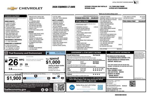 Sterling Gray Metallic 2026 Chevrolet Equinox 1LT