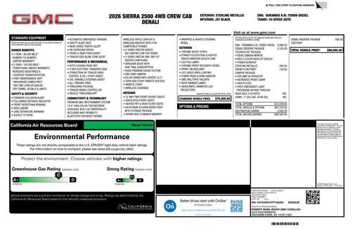 Sterling Metallic 2026 GMC Sierra 2500 Denali