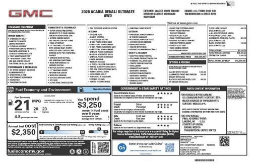 2026 GMC Acadia Denali