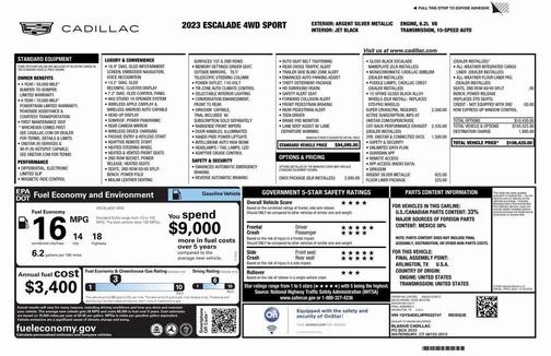 2023 Cadillac Escalade Sport