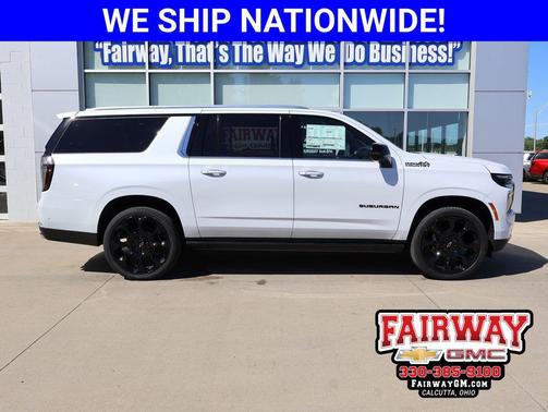 Polar White Tricoat 2026 Chevrolet Suburban High Country, 4WD