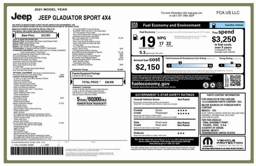 2021 Jeep Gladiator Sport S