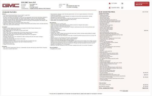 2016 GMC Sierra 1500 SLE