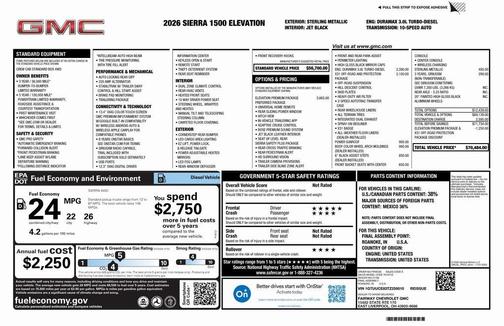 2026 GMC Sierra 1500 Elevation