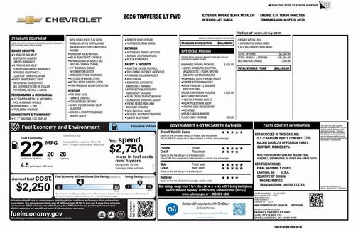 2026 Chevrolet Traverse LT