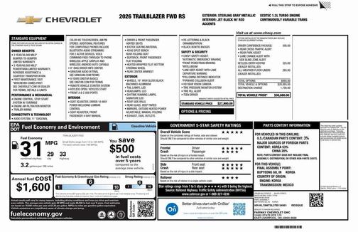 2026 Chevrolet Trailblazer RS