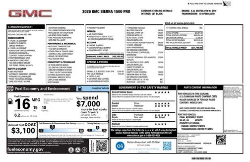 Sterling Metallic 2026 GMC Sierra 1500 Pro