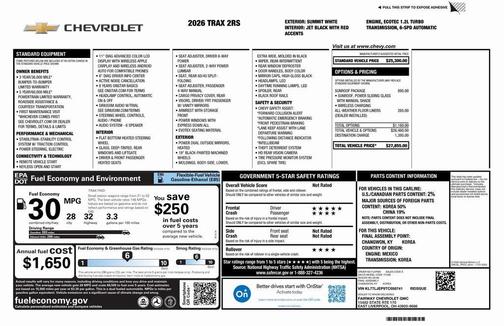 2026 Chevrolet Trax FWD 2RS