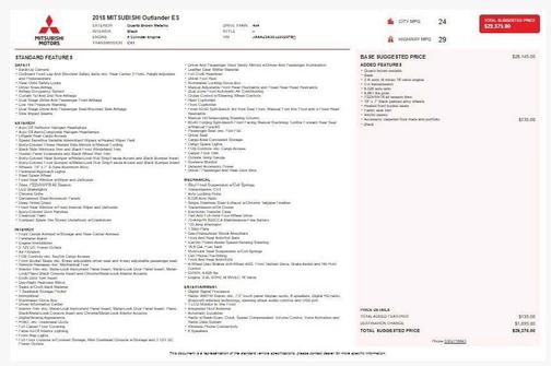 2018 Mitsubishi Outlander LE