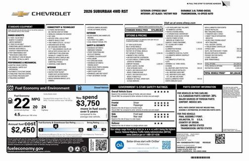 2026 Chevrolet Suburban RST