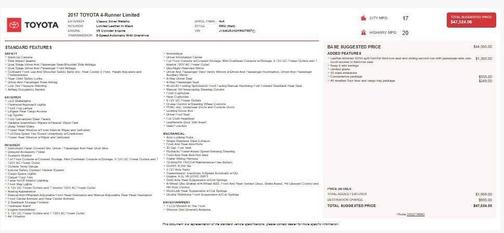 2017 Toyota 4Runner Limited