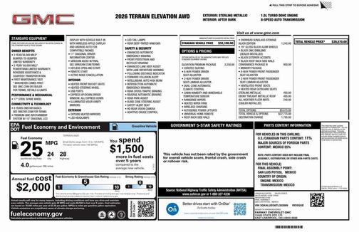 2026 GMC Terrain AWD Elevation