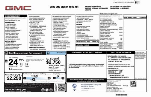 2026 GMC Sierra 1500 AT4