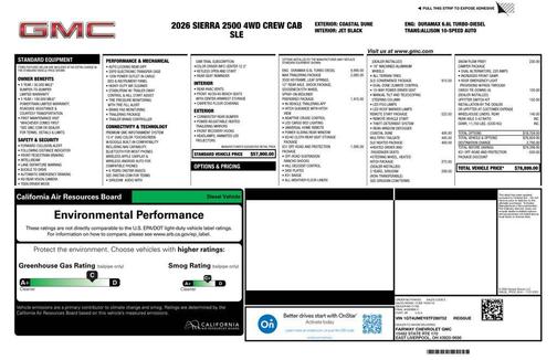 Coastal Dune 2026 GMC Sierra 2500 SLE