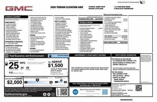 2026 GMC Terrain AWD Elevation