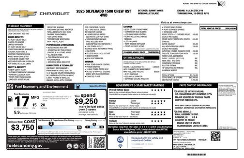 Summit White 2025 Chevrolet Silverado 1500 RST