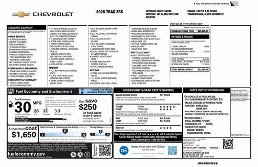 2026 Chevrolet Trax FWD 2RS