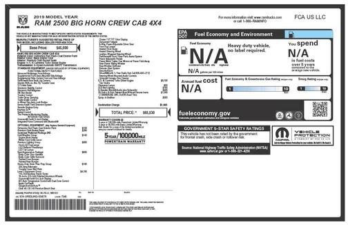 2019 RAM 2500 Big Horn Crew Cab 4x4 6'4' Box