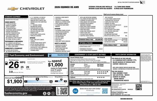 2026 Chevrolet Equinox AWD RS