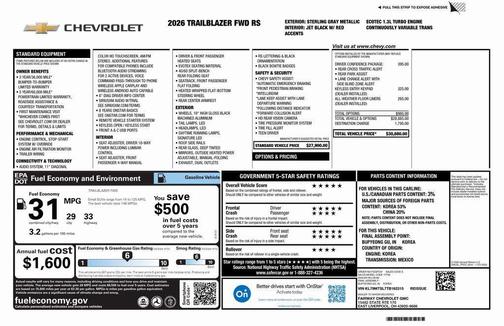 2026 Chevrolet Trailblazer RS