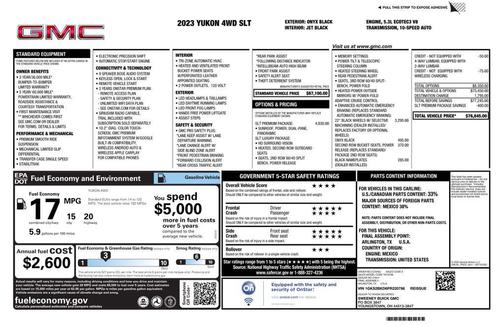 Onyx Black 2023 GMC Yukon SLT