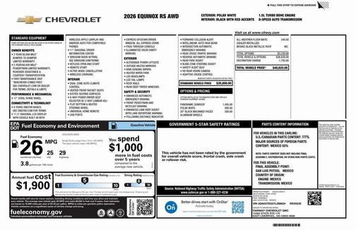 2026 Chevrolet Equinox AWD RS