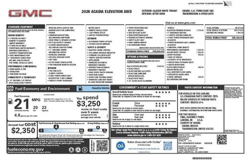 2026 GMC Acadia Elevation AWD