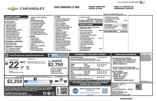 2026 Chevrolet Traverse LT