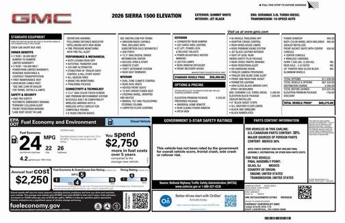 2026 GMC Sierra 1500 Elevation