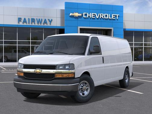 Summit White 2026 Chevrolet Express 2500 3500 Extended Wheelbase, WT, RWD