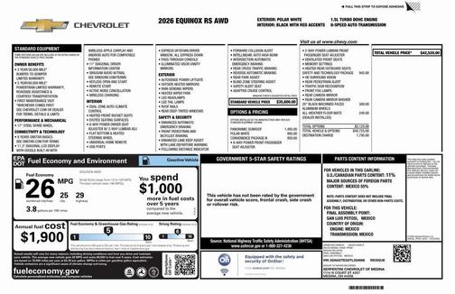 2026 Chevrolet Equinox AWD RS