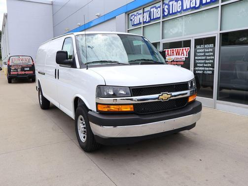 Summit White 2026 Chevrolet Express 2500 3500 Extended Wheelbase, WT, RWD