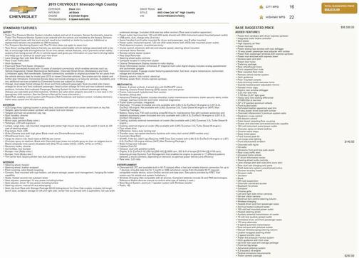 2019 Chevrolet Silverado 1500 High Country