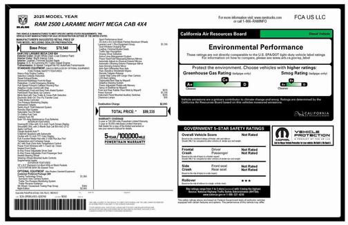 2025 RAM 2500 Laramie Mega Cab 4x4 6'4' Box