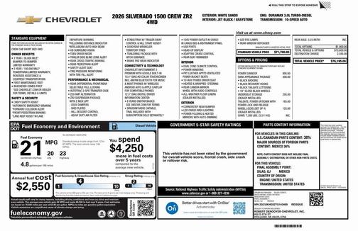 2026 Chevrolet Silverado 1500 ZR2