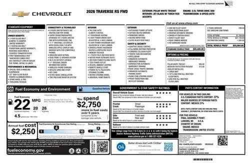2026 Chevrolet Traverse RS