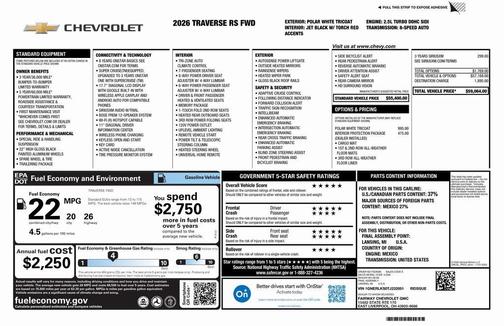 2026 Chevrolet Traverse RS