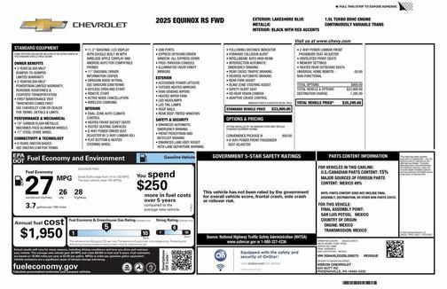 2025 Chevrolet Equinox FWD RS