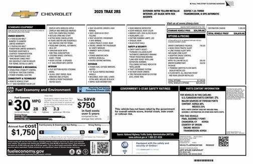 2025 Chevrolet Trax FWD 2RS