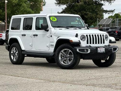 Bright White 2020 Jeep Wrangler Unlimited SAHARA