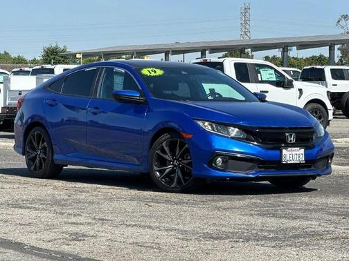 Aegean Blue 2019 Honda Civic SPORT