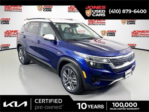 Dark Ocean Blue/White Roof 2021 Kia Seltos S