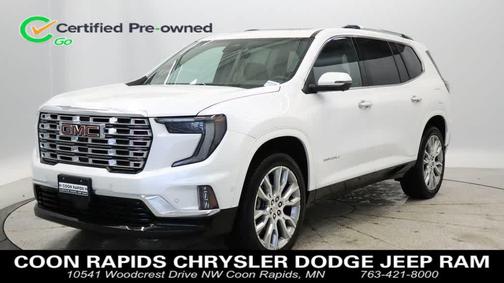 White Frost Tricoat 2025 GMC Acadia Denali
