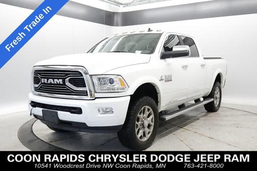 Bright White Clearcoat 2018 RAM 3500 Limited Crew Cab 4x4 6'4' Box