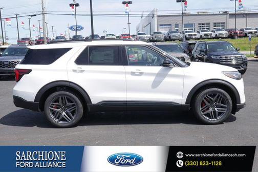 Star White Metallic Tri-Coat 2026 Ford Explorer ST-Line