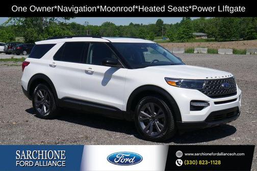 Star White Metallic Tri-Coat 2022 Ford Explorer XLT