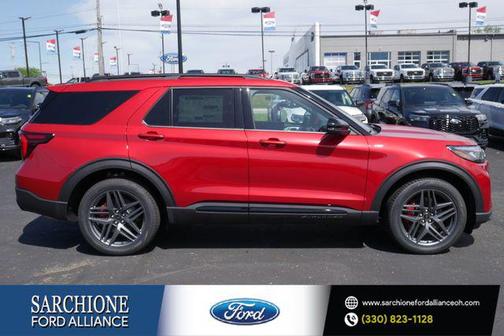 Rapid Red Metallic Tinted Clearcoat 2026 Ford Explorer ST-Line