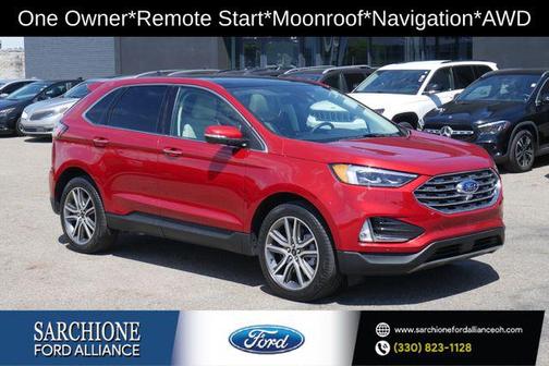 Rapid Red Metallic Tinted Clearcoat 2024 Ford Edge Titanium